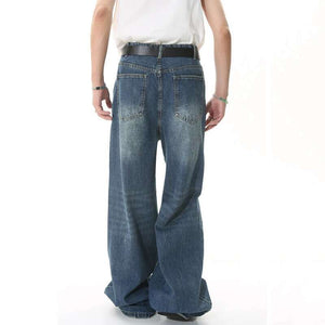 Stylish Metal Ring Design Y2K Jeans