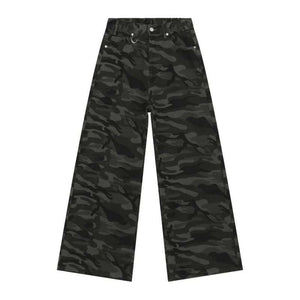 Stylish Metal Ring Design Y2K Jeans