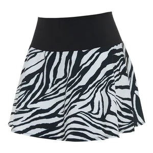Summer Black Skort Zebra
