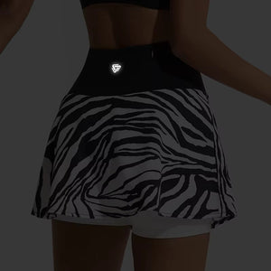 Summer Black Skort Zebra