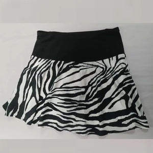 Summer Black Skort Zebra