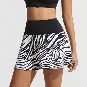Summer Black Skort Zebra