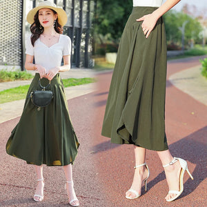 Summer Wide Leg Skirt Pants