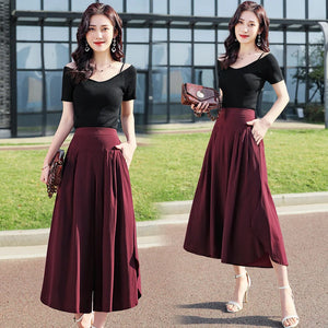 Summer Wide Leg Skirt Pants