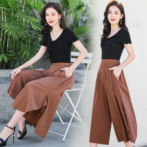 Summer Wide Leg Skirt Pants