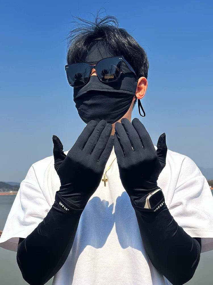 Sun Protection Arm Techwear Gloves – UPF 50+ Coverage – Cyber Techwear