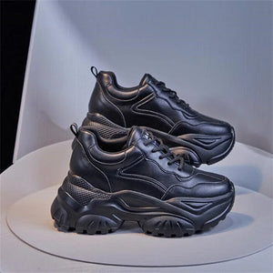 Synthetic Platform Sneakers