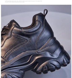 Synthetic Platform Sneakers