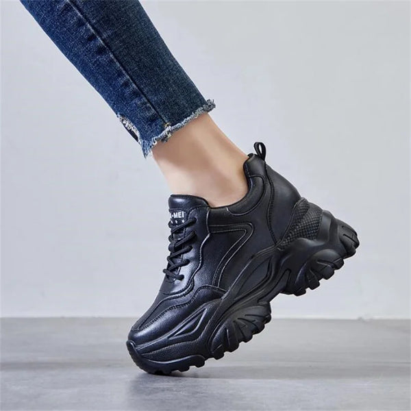 Synthetic Platform Sneakers