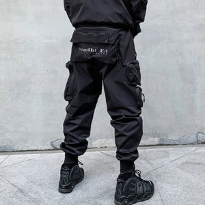 Tactical Techwear Cargo Pants in black — dark techwear streetwear, view 2 of 7