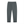 Dark Gray workout pants laid flat from the back, elastic waistband and tapered ankle length legs