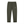 Gray Green tapered workout pants laid flat, front view with drawstring and small tonal logo