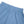 Close-up of the Blue elastic waistband from the back, gathered band stitched to the smooth knit
