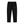 Black Tapered Drawstring Gym Sweatpants laid flat, front view with drawstring and small light logo