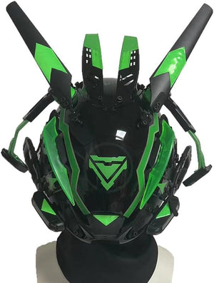 Tech Green Helmet Cyberpunk