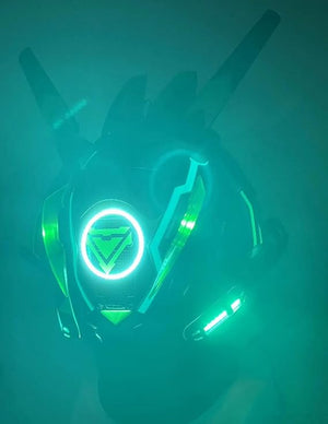 Tech Green Helmet Cyberpunk