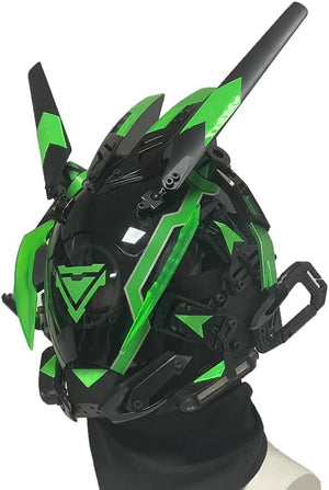 Tech Green Helmet Cyberpunk