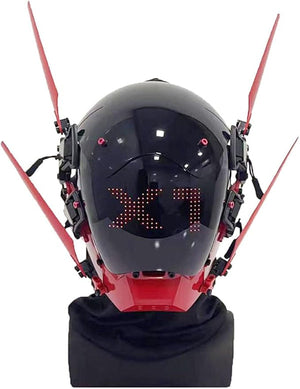 Tech Red Helmet Cyberpunk