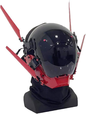 Tech Red Helmet Cyberpunk