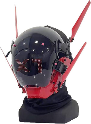 Tech Red Helmet Cyberpunk