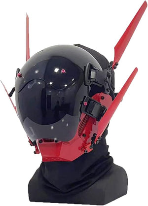 Tech Red Helmet Cyberpunk