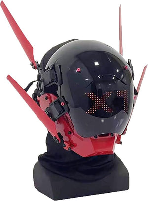 Tech Red Helmet Cyberpunk