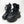 Tech Wear Boots Black, pair of black platform boots with lace-up front, wrap straps and a YINUODA strap tag