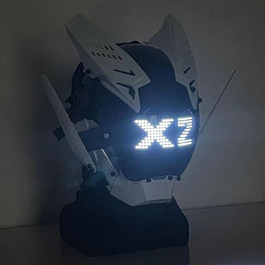 Tech White Helmet Cyberpunk