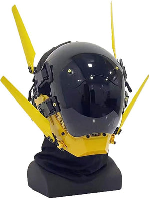 Tech Yellow Helmet Cyberpunk