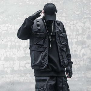 Techwear Cargo Vest Padded