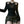 Techwear Chic Irregular Black Tops - product view on white background