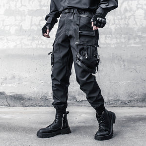 Techwear Cyberpunk Pants Black