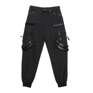 Techwear Cyberpunk Pants Black