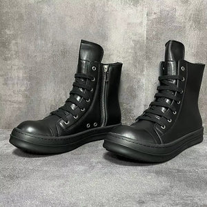 Techwear Designer Black Boots Men