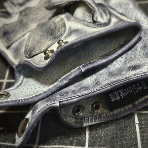 Techwear Fingerless Motorcycle Leather Gloves