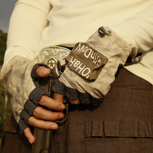 Techwear Fingerless Patchwork Gloves