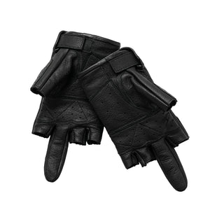 Techwear Fingerless Tactical Leather Gloves