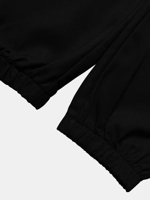 Techwear flap cargo pants shown in six colourways, product line-up