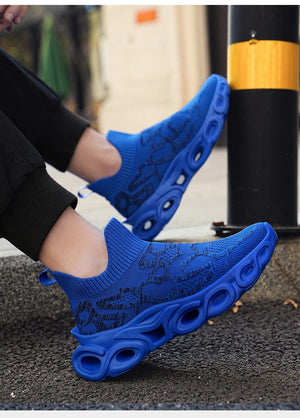 Techwear Graffiti Slip-On Sneakers - graffiti slip-on sneakers