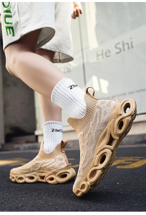Techwear Graffiti Slip-On Sneakers - graffiti slip-on sneakers