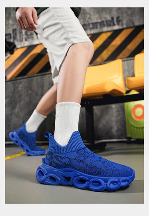 Techwear Graffiti Sneakers - graffiti slip-on sneakers