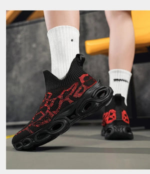 Techwear Graffiti Sneakers - graffiti slip-on sneakers