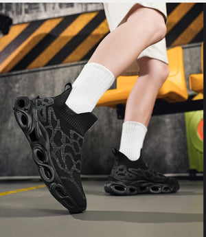 Techwear Graffiti Sneakers - graffiti slip-on sneakers