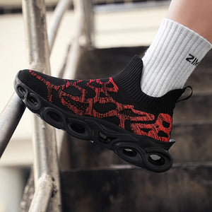 Techwear Graffiti Sneakers - graffiti slip-on sneakers