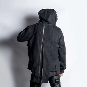 Techwear Hoodie Irregular Zippers