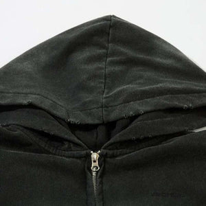 Techwear Hoodie Vintage Zipper
