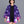 Techwear Kimono Women Purple worn open by a woman, front view