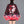 Techwear Kimono Women Red worn by a woman, back view showing the full print