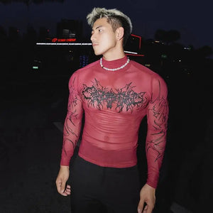 Techwear Mesh Compression Shirt