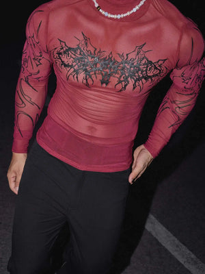 Techwear Mesh Compression Shirt